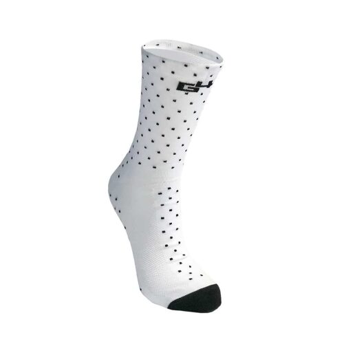 Fietssokken: G4 Socks Simply Man White With Black Dots