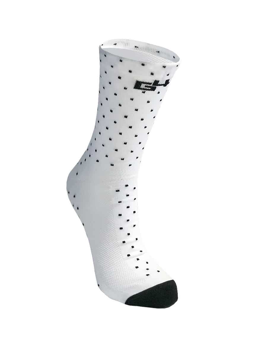 Fietssokken: G4 Socks Simply Man White With Black Dots