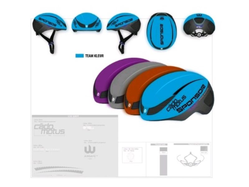Eigen helm ontwerpen: Cadomotus Omega Aero helm in de kleuren van jouw club