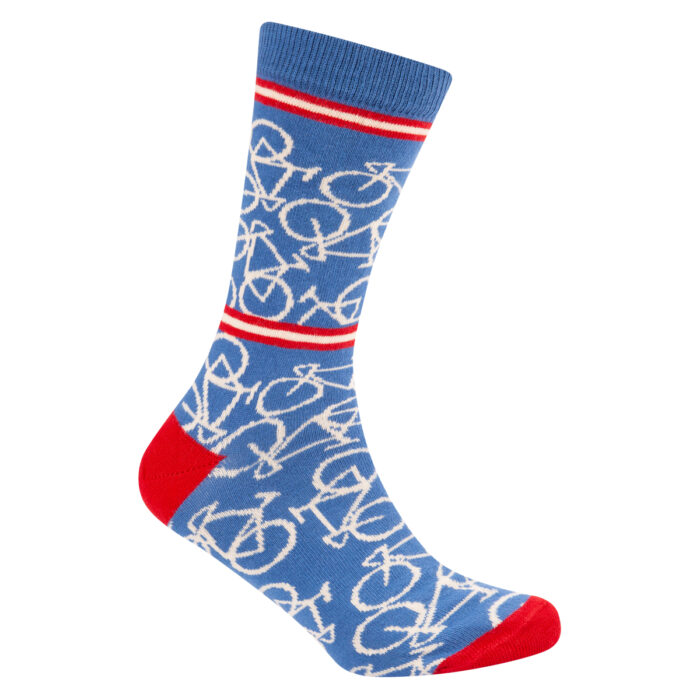Cadeau voor wielrenner: Le Patron Socks Bicycle Riviera Blue