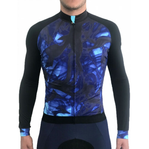 Fietsshirt: G4 Jersey Cycling Bleu-Motion Ls