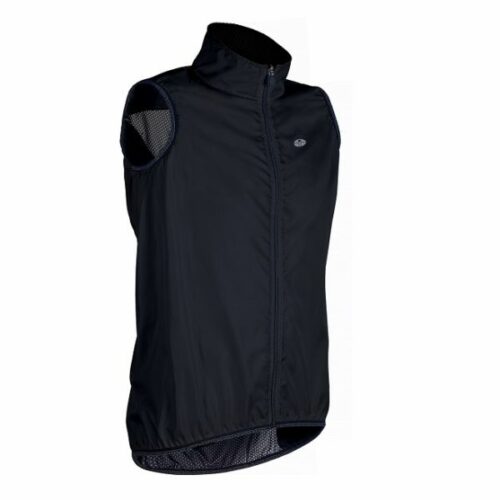 Fietsjassen GSG: Jacket VENTO Windproof vest with back mesh black