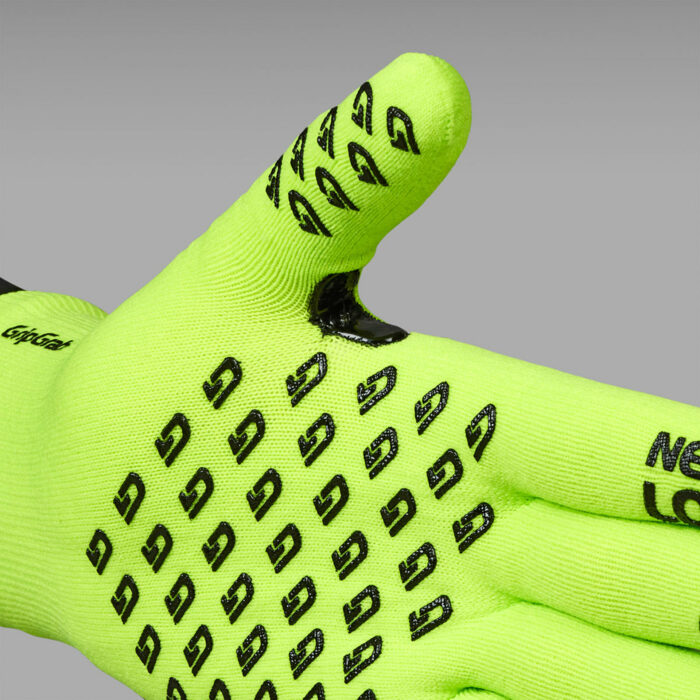 Fietshandschoenen Gripgrab Gloves Waterproof Knitted Thermal Yellow Hi-Vis