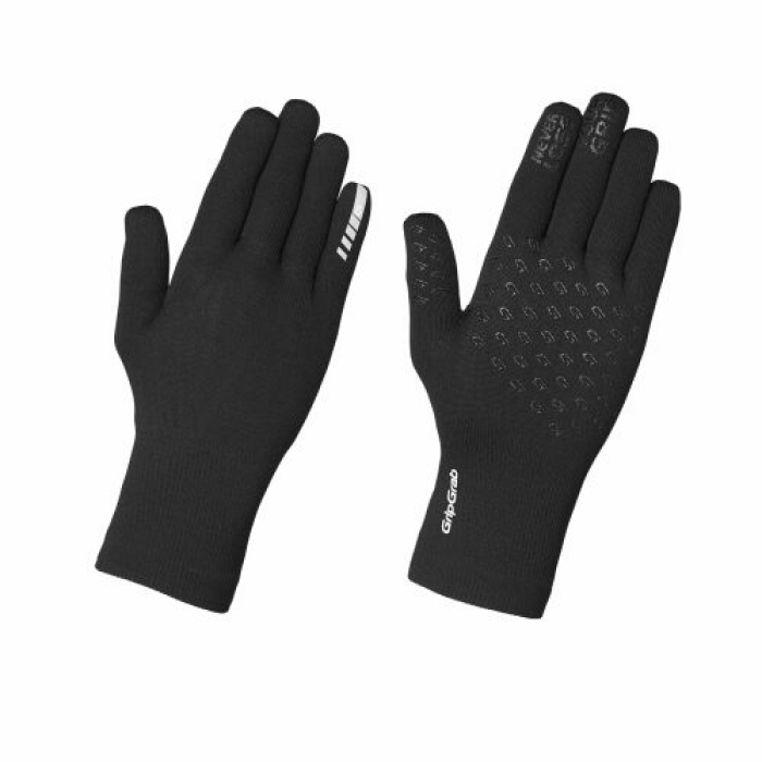 Fietshandschoenen: Gripgrab Gloves Waterproof Knitted Thermal Black