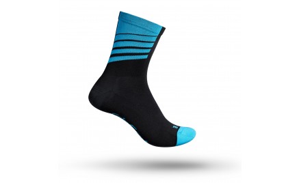 GFietssokken: Gripgrab Socks Racing Stripes Black/Blue