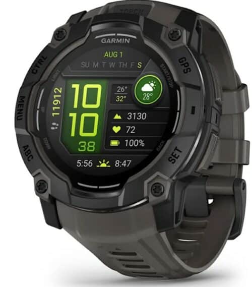 Sporthorloge GARMIN Instinct® 3 – 50 mm, AMOLED, Zwart met charcoal band