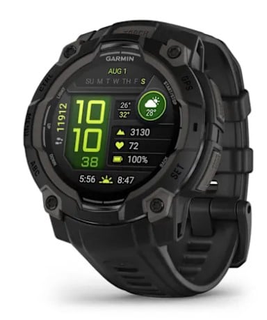 Sporthorloge GARMIN Instinct® 3 – 45 mm, AMOLED, Zwart met zwarte band