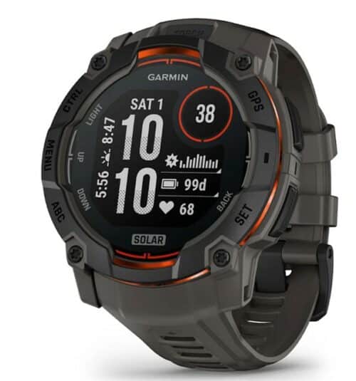 Sporthorloge GARMIN Instinct® 3 – 50 mm, solar, Zwart met charcoal band