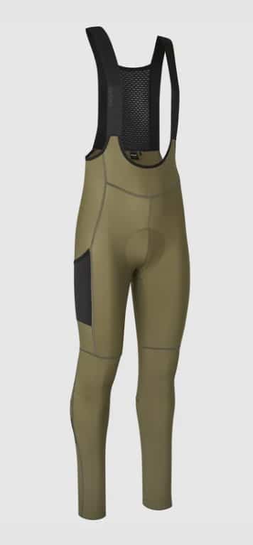 Fietsbroek heren GripGrab PACR Thermal bib tight - Olive Green