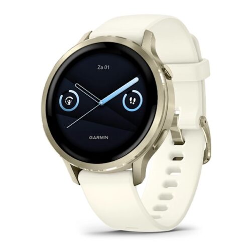 Sporthorloge Venu® 4 - 41 mm, Lunar Gold met Bone siliconen bandje