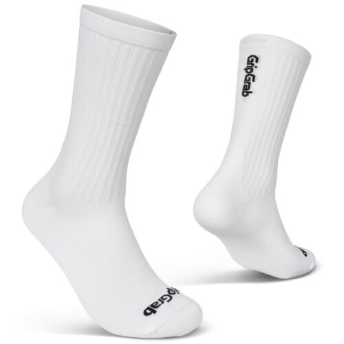 Fietssokken: Gripgrab PACR high cut socks White